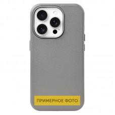 Шкіряний чохол Leather Case Metal Buttons для Samsung Galaxy A15 4G/5G / M15 5G Titanium Gray