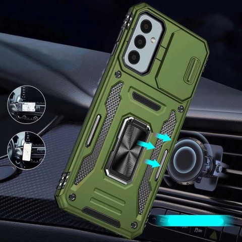 Ударостійкий чохол Camshield Army Ring для Samsung Galaxy A36 5G / A56 5G Оливковий / Army Green
