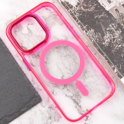 Чохол TPU Iris with MagSafe для Apple iPhone 13 Pro (6.1") Малиновий