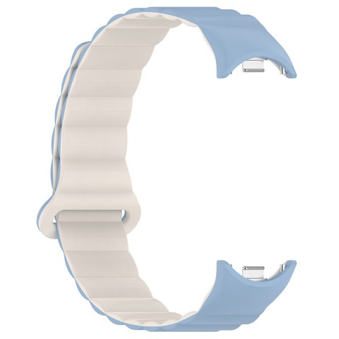 Ремінець Dual-color Magnetic для Xiaomi Mi Band 9/8/10 Lilac Blue / White