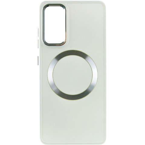 TPU чохол Bonbon Metal Style with MagSafe для Samsung Galaxy S23 Білий / White