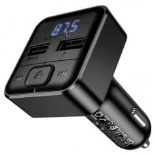 АЗП FM модулятор Borofone BC63 Selecto QC3.0 (2USB-A) Black