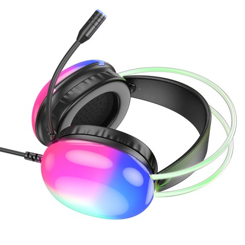 Накладні навушники Hoco W109 Plus Rich USB7.1 channel gaming (USB/2m) Black