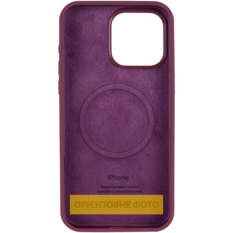 Чохол Silicone Case Full Protective (AA) V2 with MagSafe для Apple iPhone 16e (6.1") Бордовий / Plum