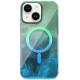 Чохол TPU Shiny Mountain (MagFit) для Apple iPhone 14 / 13 (6.1") Green / Blue