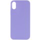 Чохол Silicone Case Full Protective (AA) NO LOGO для Apple iPhone X / XS (5.8") Бузковий / Dasheen