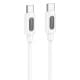 Дата кабель Borofone BX114 Structure Type-C to Type-C 60W (1m) White