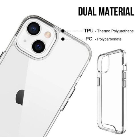 Чохол TPU Space Case transparent для Apple iPhone 15 (6.1") Прозорий
