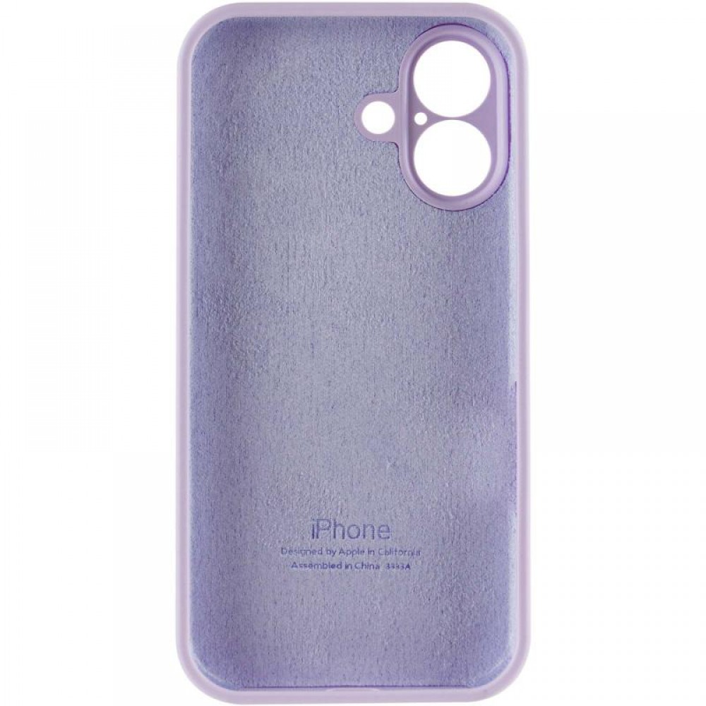 Чохол Silicone Case Full Camera Protective (AA) для Apple iPhone 16 (6.1") Бузковий / Lilac