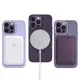 TPU чохол Bonbon Metal Style with MagSafe для Apple iPhone 16 Pro (6.3") Фіолетовий / Dark Purple