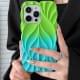 TPU чохол Leaf для Apple iPhone 15 Pro Max (6.7") Green / Aqua