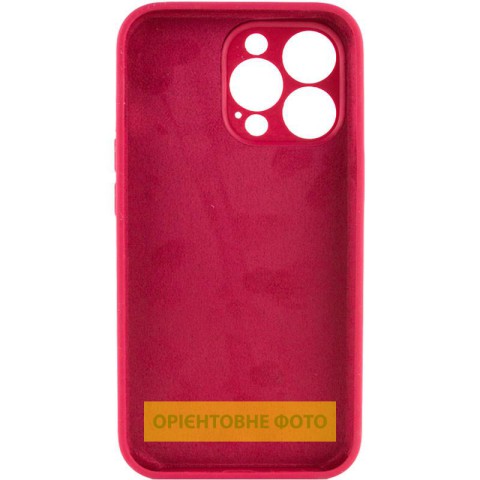 Чохол Silicone Case Full Camera Protective (AA) NO LOGO для Apple iPhone 17 Pro (6.3") Червоний / Rose Red