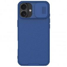 Карбонова накладка Nillkin CamShield Pro для Apple iPhone 16 (6.1") Blue