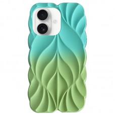 TPU чохол Leaf для Apple iPhone 16 (6.1") Marine Green / Mint