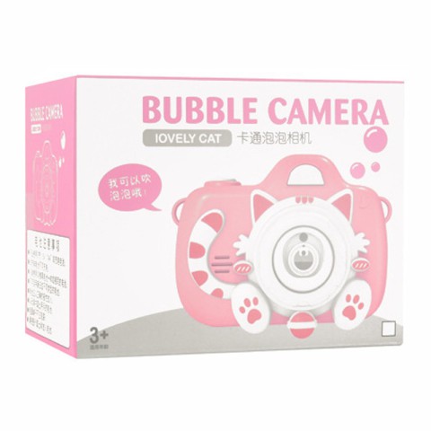 Фотокамера-генератор мильних бульбашок 1001 Kitty Children's camera Pink