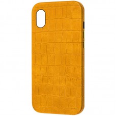 Шкіряний чохол Croco Leather для Apple iPhone XR (6.1") Yellow