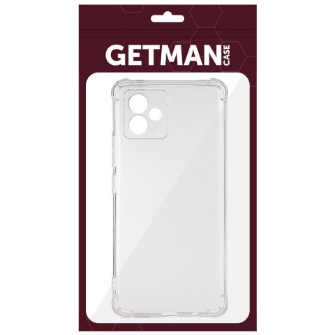 TPU чохол GETMAN Ease logo посилені кути Full Camera для Motorola Moto G14 Безбарвний (прозорий)