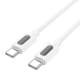 Дата кабель Borofone BX114 Structure Type-C to Type-C 60W (1m) White