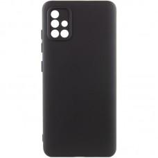 Чохол TPU GETMAN Liquid Silk Full Camera для Samsung Galaxy A71 Чорний / Black