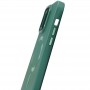 Шкіряний чохол Bonbon Leather Metal Style with MagSafe для Apple iPhone 15 Pro Max (6.7") Зелений / Pine green