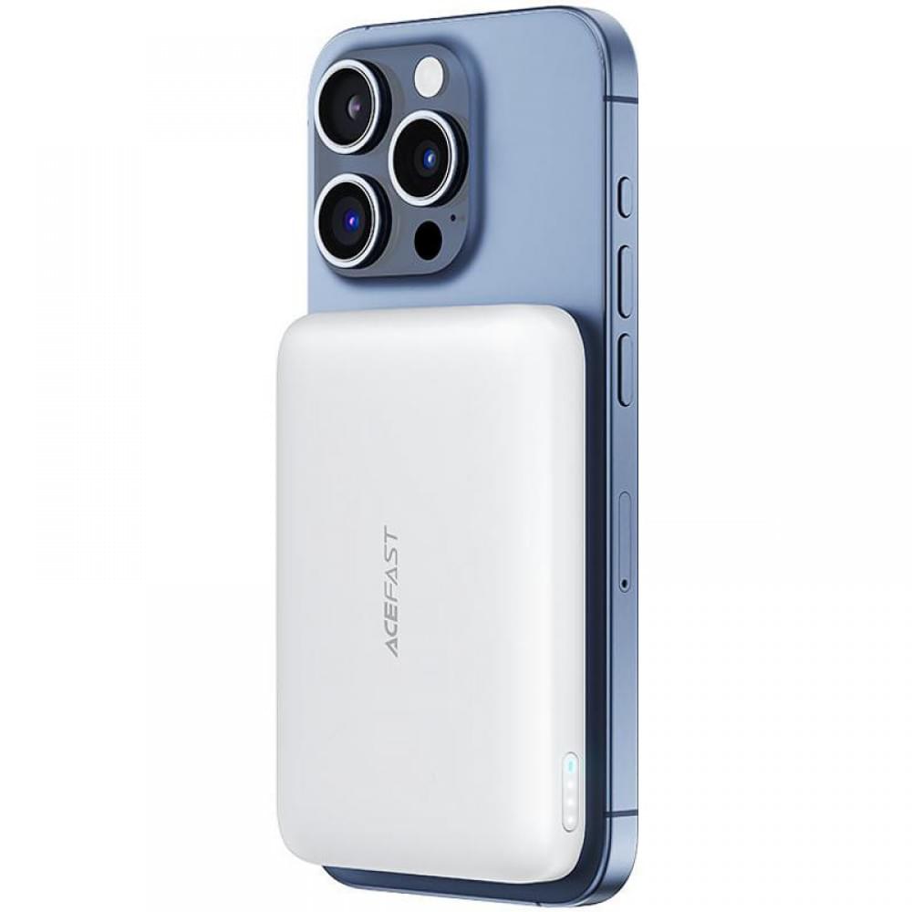 Портативний ЗП Power Bank Acefast M25 20W з БЗП+iWatch 5000 mAh White