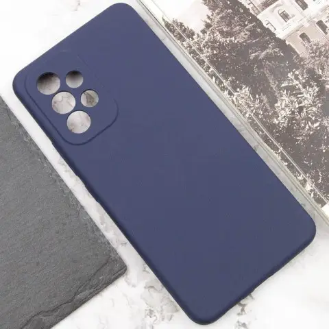 Чохол Silicone Cover Lakshmi Full Camera (AAA) для Samsung Galaxy A32 5G Темно-синій / Midnight blue