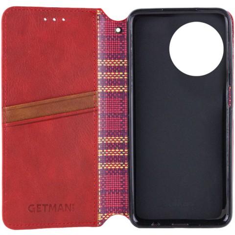 Шкіряний чохол-книжка GETMAN Cubic (PU) для Realme 11 4G Червоний
