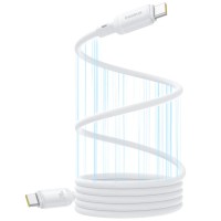 Дата кабель Baseus PicoGo Magnetic Liquid Silicone Type-C to Type-C 240W (1m) (P10376800) Moon White
