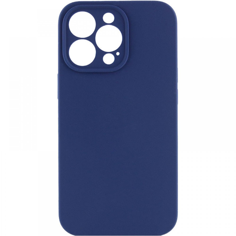 Чохол Silicone Case Full Camera Protective (AA) NO LOGO для Apple iPhone 14 Pro Max (6.7") Синій / Deep navy