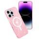 Чохол TPU Galaxy Sparkle (MagFit) для Apple iPhone 16 Pro (6.3") Pink+Glitter
