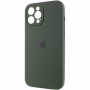 Чохол Silicone Case Full Camera Protective (AA) для Apple iPhone 12 Pro Max (6.7") Зелений / Cyprus Green / PVH