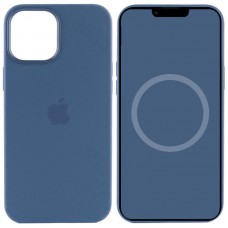 Чохол Silicone case (AAA) full with Magsafe and Animation для Apple iPhone 15 Pro (6.1") Синій / Winter blue