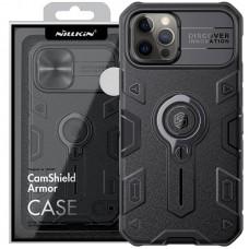 TPU+PC чохол Nillkin CamShield Armor no logo (шторка на камеру) для Apple iPhone 13 Pro Max (6.7") Чорний