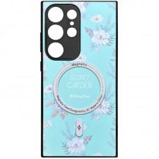 TPU+PC чохол Secret Garden with MagFit для Samsung Galaxy S23 Ultra Mint