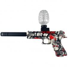 Пістолет на гідрогелевих кульках (орбізах) Glokk Black / Red