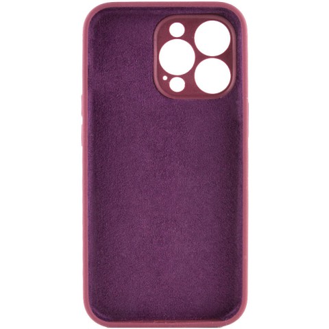 Чохол Silicone Case Full Camera Protective (AA) NO LOGO для Apple iPhone 15 Pro Max (6.7") Бордовий / Plum