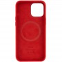 Чохол Silicone case (AAA) full with Magsafe and Animation для Apple iPhone 12 Pro Max (6.7") Червоний / Red
