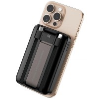 Портативний ЗП Power Bank WIWU Wi-P061 22.5W+PD20W з БЗП+iWatch with cable 10000 mAh Black