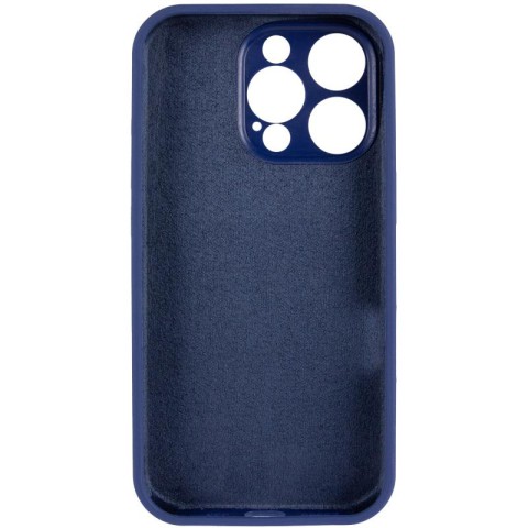 Чохол Silicone Case Full Camera Protective (AA) для Apple iPhone 14 Pro (6.1") Синій / Deep navy