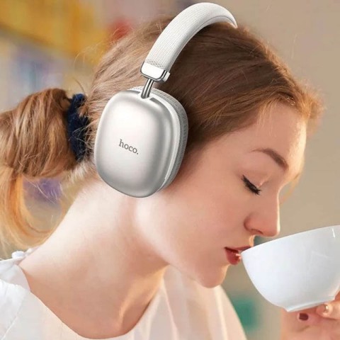 Накладні бездротові навушники Hoco W35 Срібний