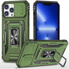 Ударостійкий чохол Camshield Army Ring для Apple iPhone 12 Pro / 12 (6.1") Оливковий / Army Green