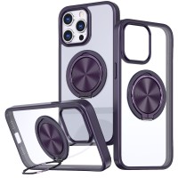 TPU+PC чохол Metal Ring with MagSafe для Apple iPhone 13 Pro Max (6.7") / 12 Pro Max (6.7") Темно-фіолетовий