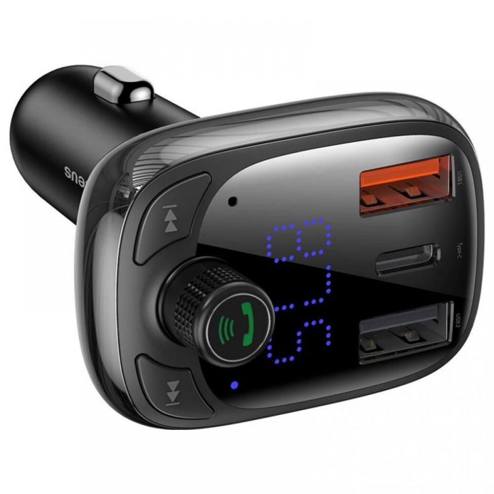 АЗП FM модулятор Baseus S-13 36W (2USB-A/1C) (CCMT000101) Чорний