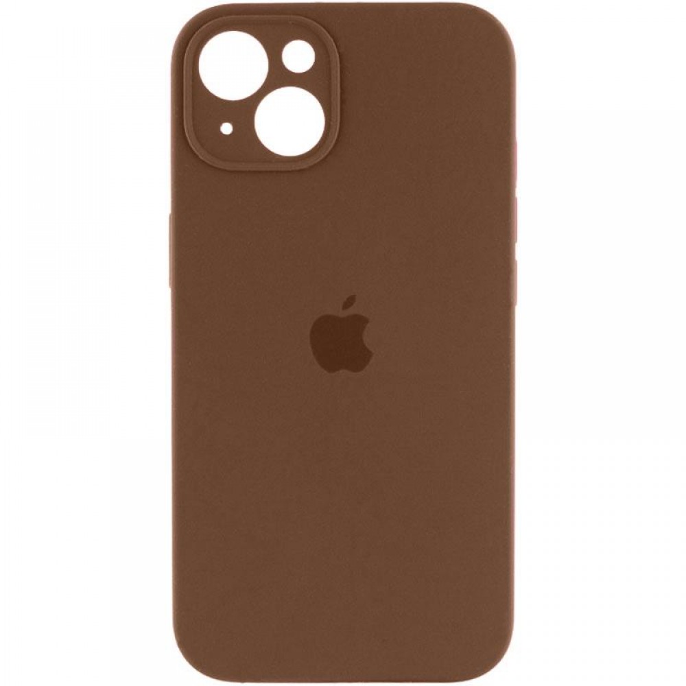 Чохол Silicone Case Full Camera Protective (AA) для Apple iPhone 15 (6.1") Коричневий / Brown