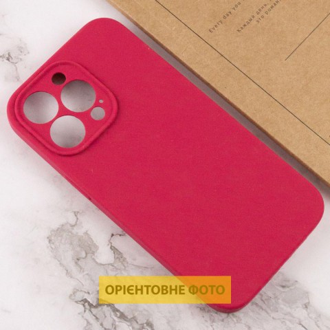 Чохол Silicone Case Full Camera Protective (AA) NO LOGO для Apple iPhone 17 Pro (6.3") Червоний / Rose Red
