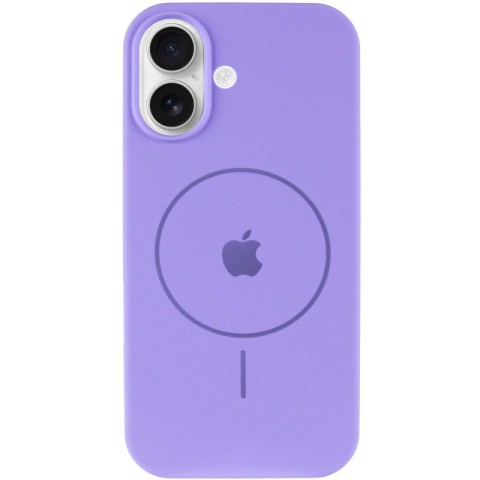 Чохол Silicone Case Full Protective (AA) V2 with MagSafe для Apple iPhone 17 (6.3") Бузковий / Dasheen