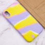 Чохол Silicone case full Aquarelle для Apple iPhone X / XS (5.8") Сиренево-жовтий