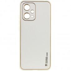 Шкіряний чохол Xshield для Xiaomi Redmi Note 12 Pro 5G Білий / White