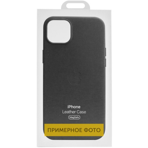 Шкіряний чохол Leather Case (AAA) with MagSafe and Animation для Apple iPhone 16 (6.1") Black