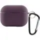 Силіконовий футляр з мікрофіброю для навушників Airpods Pro 2 / Pro Фіолетовий / Elderberry